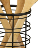 5 in. x 5 in. x 6.5 in. Cutlery Holder in Black