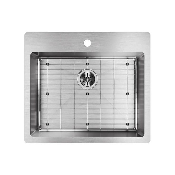 Crosstown Drop-in/Undermount Stainless Steel 33 in. 1-Hole Single Bowl Kitchen Sink with Bottom Grid
