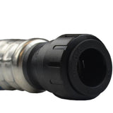 1/2 in. x 18 in. Stainless Steel Push-Fit x Female Pipe Thread Flexi Hose Water Supply Connector - Super Arbor