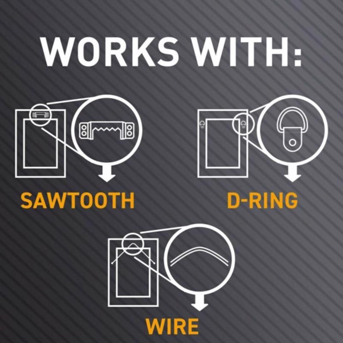 3M Claw Silver Drywall Picture Hanger, 45 lb Capacity, 3-Pack