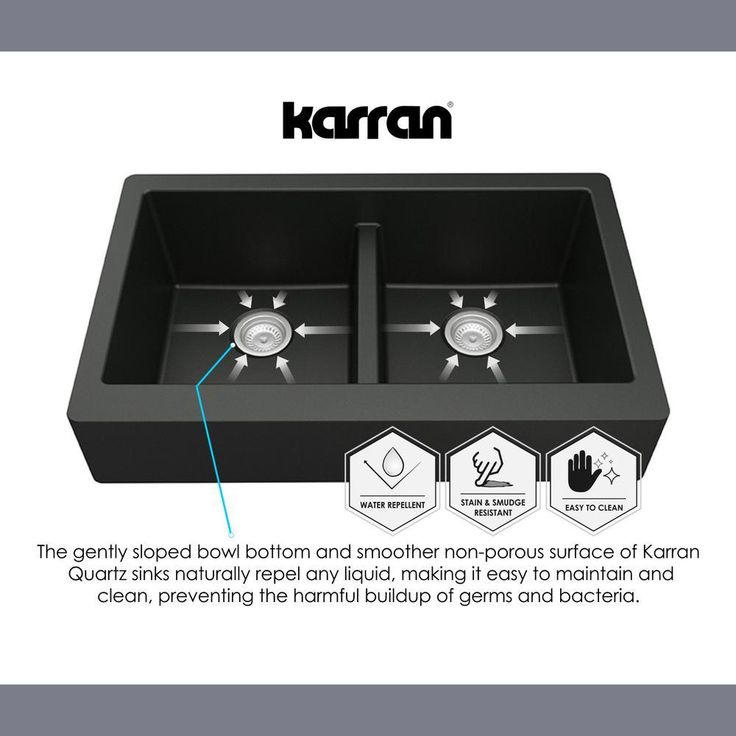 Farmhouse Concrete Apron Front Quartz Composite 34 in. Double Offset Bowl Kitchen Sink kit