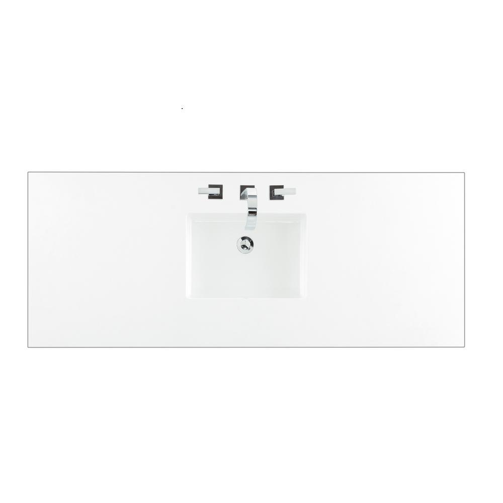 30 in. Single Basin Vanity Top in Classic White Silestone Quartz with White Basin - Super Arbor