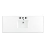 30 in. Single Basin Vanity Top in Classic White Silestone Quartz with White Basin - Super Arbor