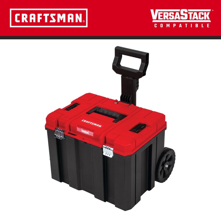 CRAFTSMAN VERSASTACK 20-in W x 39-in H Red Plastic Wheels Lockable Tool Box