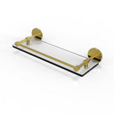 16 in. L x 3 in. H x 5 in. W Clear Glass Bathroom Shelf with Gallery Rail in Oil Rubbed Bronze - Super Arbor