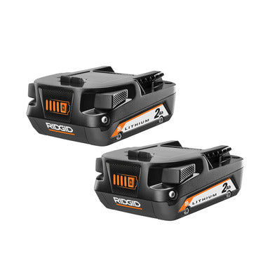 RIDGID 18V Compact Lithium-Ion Battery 2-Pack (2.0 Ah)