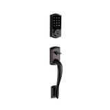 Premis Touchscreen Smart Lock Single Cylinder Venetian Bronze Electronic with Avalon Handleset and Tustin Lever - Super Arbor
