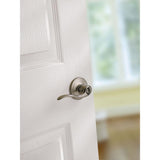 Tustin Satin Nickel Privacy Bed/Bath Door Lever Featuring Microban Antimicrobial Technology - Super Arbor