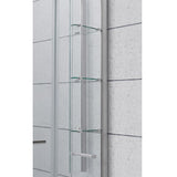 Glamour 38 in. x 73.90 in. Semi-Frameless Pivot Corner Shower Door in Satin Nickel with 38 in. x 38 in. Base in White - Super Arbor