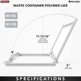 Rev-A-Shelf 35 Quart Lid Only (Champagne)