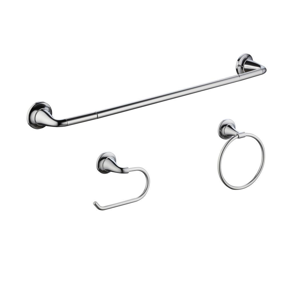 Constructor 3-Piece Bath Hardware Set with Expandable Towel Bar, Towel Ring, and Toilet Paper Holder in Bronze - Super Arbor