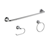 Constructor 3-Piece Bath Hardware Set with Expandable Towel Bar, Towel Ring, and Toilet Paper Holder in Bronze - Super Arbor