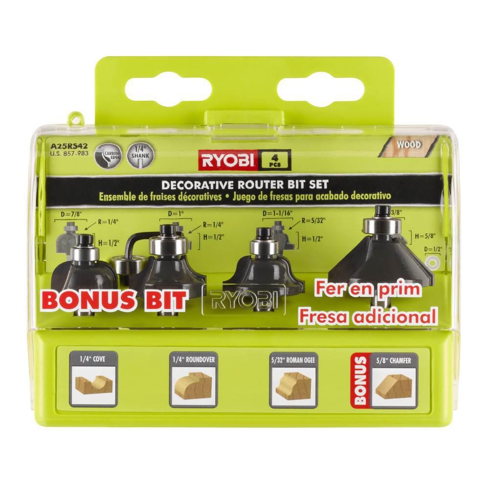 Decorative Router Bit Set (4-Piece) - Super Arbor