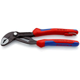 KNIPEX Cobra High-Tech Water Pump Pliers, 7.25 in (180 mm) with V-Jaw and Tether Attachment