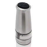 Stainless Steel Silver 2-in-1 Automatic Electric Salt and Pepper Grinder, Battery Operated, 6 AAA