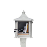 Hemingway All-in-One, Locking, Large, Aluminum, Mailbox and Post Combo, White - Super Arbor