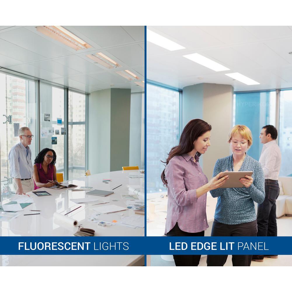 1 ft. x 4 ft. White Integrated LED Dimmable Edge Lit Panel, 4000K (4-Pack)