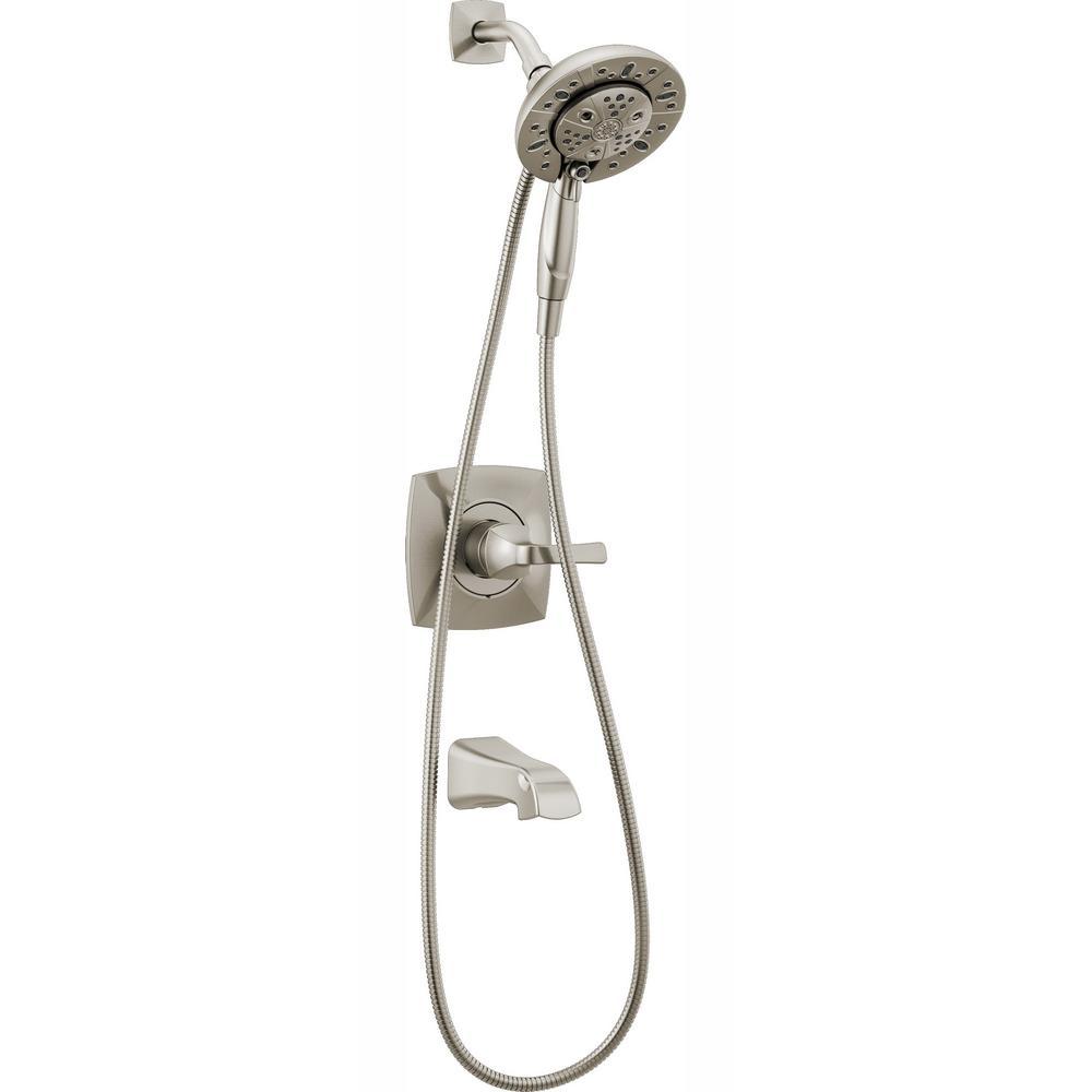 Vesna In2ition 2-in-1 Single-Handle 5-Spray Tub and Shower Faucet in Chrome (Valve Included) - Super Arbor
