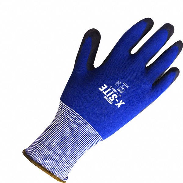 BDG X-Site Coated Work Gloves M (8), Polyurethane Palm-Dipped, Full Finger
