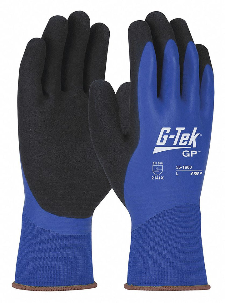 PIP G-Tek GP Knit Gloves with Foam Latex Coating - Size L (9) | 12-Pack
