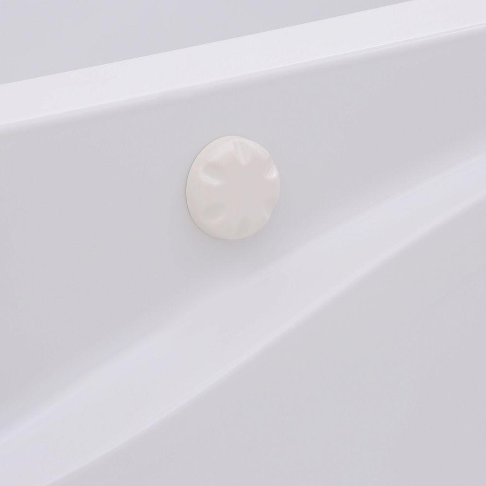 EverClean 60 in. x 32 in. Reversible Drain Whirlpool Tub in White - Super Arbor