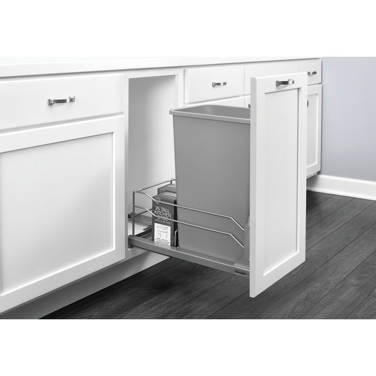 Rev-A-Shelf 11-in x 22-in x 19-in 50-Quart Soft Close Single Pull Out Trash Can