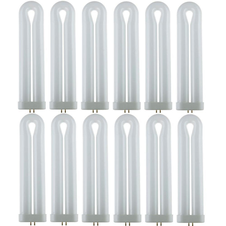 9 in. 25-Watt T8 U-Bent Ful 4-Pin GX10Q Base Fluorescent CFL Light Bulb Black Light (12-Pack) - Super Arbor