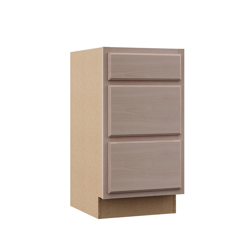 Hampton Assembled 24x34.5x24 in. Drawer Base Kitchen Cabinet in Unfinished Beech - Super Arbor