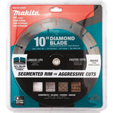 10 in. Segmented Rim Diamond Blade for General Purpose - Super Arbor