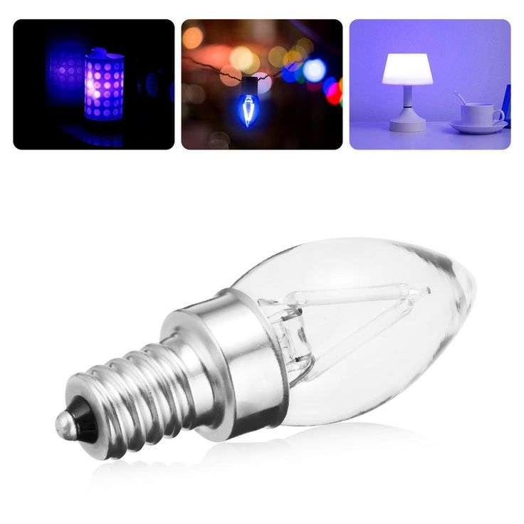 YANSUN 20-Watt Equivalent C7 Edison Blue LED Filament Light Bulb (4-Pack)