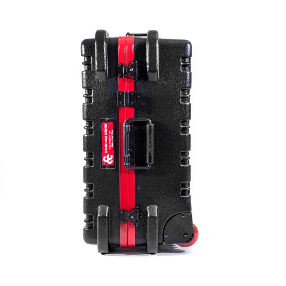 14 in. Slim Line Military-Style Wheeled Tool Case in Black - Super Arbor