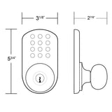 Keyless Satin Nickel Entry Door Knob - Super Arbor