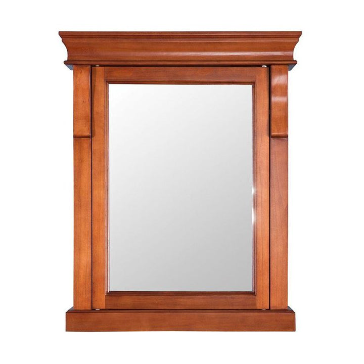 Naples 25 in. W x 31 in. H x 8 in. D Framed Surface-Mount Bathroom Medicine Cabinet in Warm Cinnamon