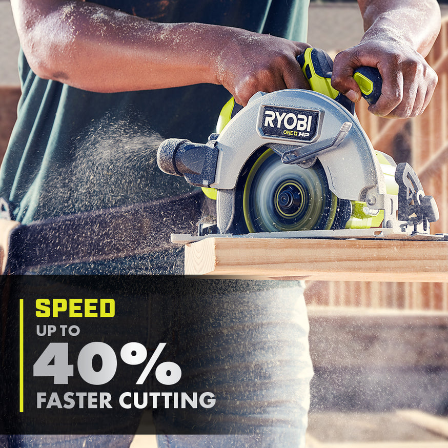 RYOBI 18V ONE+ HP Brushless 7-1/4 in. Cordless Circular Saw with 4.0 Ah Lithium-Ion Battery