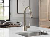 Moen Georgene Spot Resist Stainless 1-Handle Deck Mount Pull-Down Handle/Lever Commercial/Residential Kitchen Faucet (Deck Plate Included)