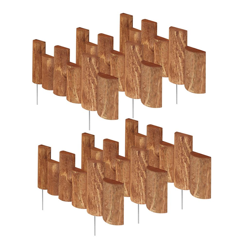 Greenes Fence 18 in. Half Log Edging (6-Pack) - Super Arbor