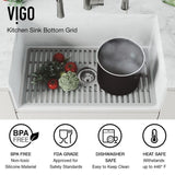 Matte Stone White Composite 33 in. Single Bowl Flat Farmhouse Kitchen Sink with Strainer, Grid and Faucet in Black