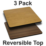 Natural/Walnut Table Top (Set of 3) - Super Arbor