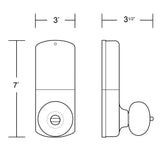 Keyless Satin Nickel Entry Door Knob - Super Arbor