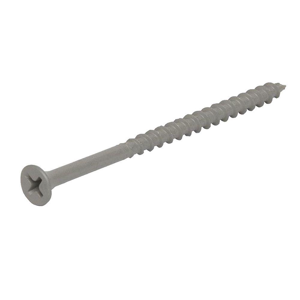#6 x 1-1/4 in. Philips Bugle-Head Coarse Thread Sharp Point Polymer Coated Exterior Screw (1 lb./Pack)