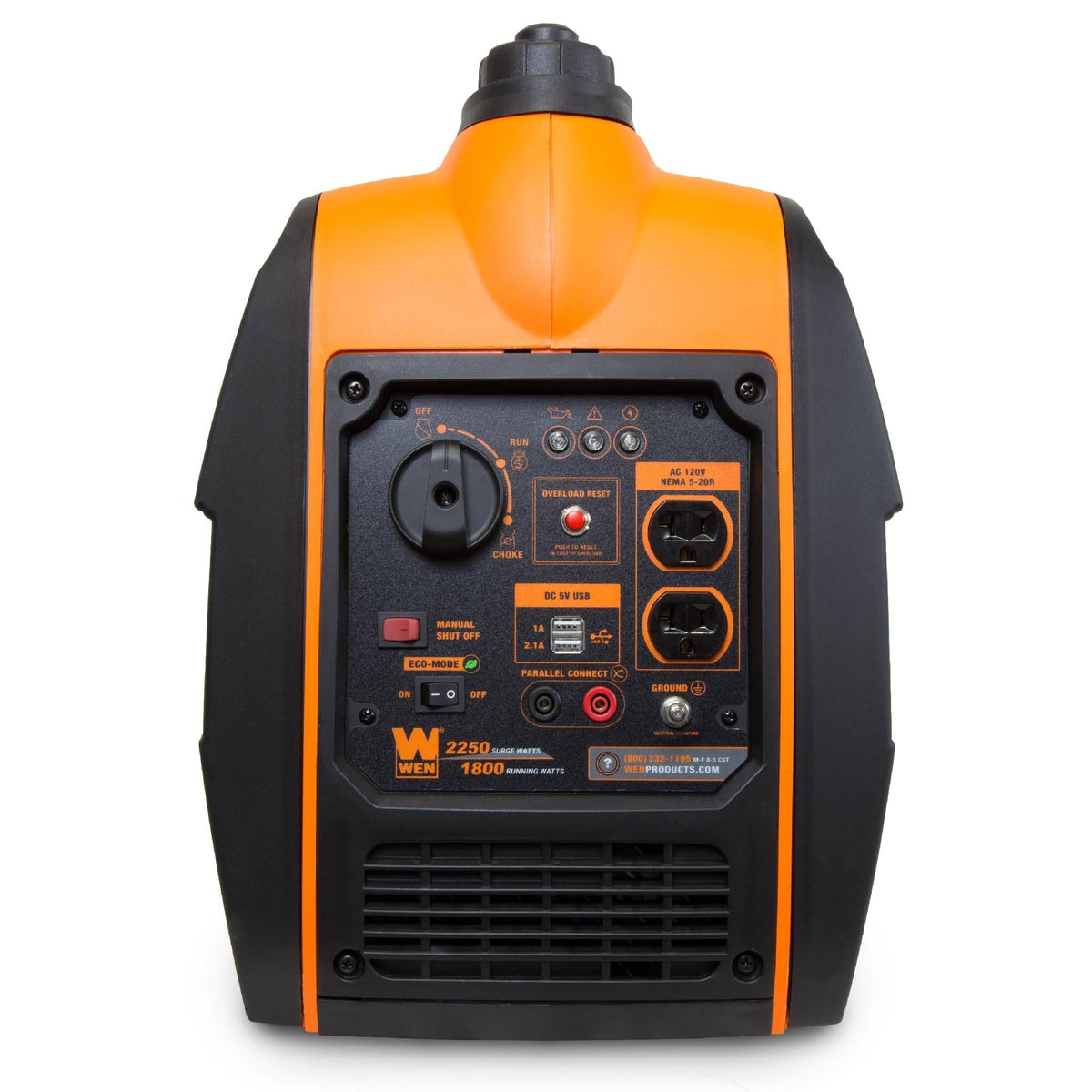 WEN Super Quiet 2250-Watt Gas-Powered Portable Inverter Generator with Fuel Shut-Off