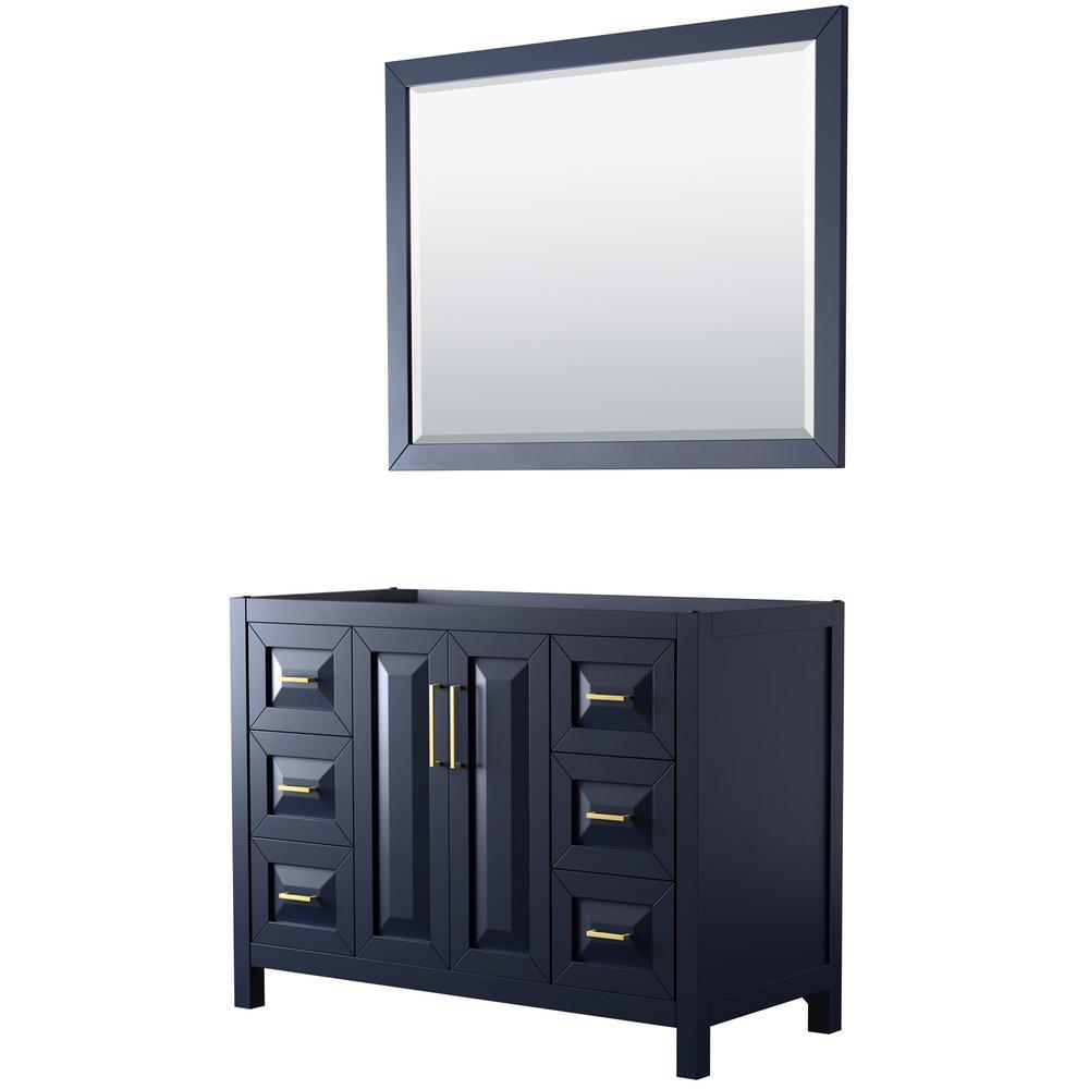 Daria 47 in. Single Bathroom Vanity Cabinet Only with 46 in. Mirror in White - Super Arbor