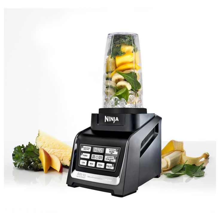 Nutri Auto-iQ 72 oz. 5-Speed Black Blender with Travel Cups