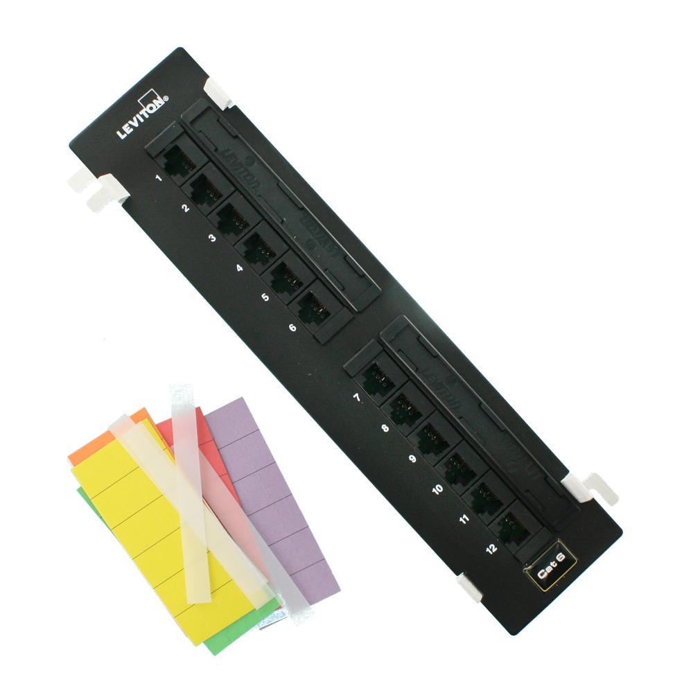 12-Port eXtreme Cat 6+ 110-Style Universal Patch Block, Black - Super Arbor
