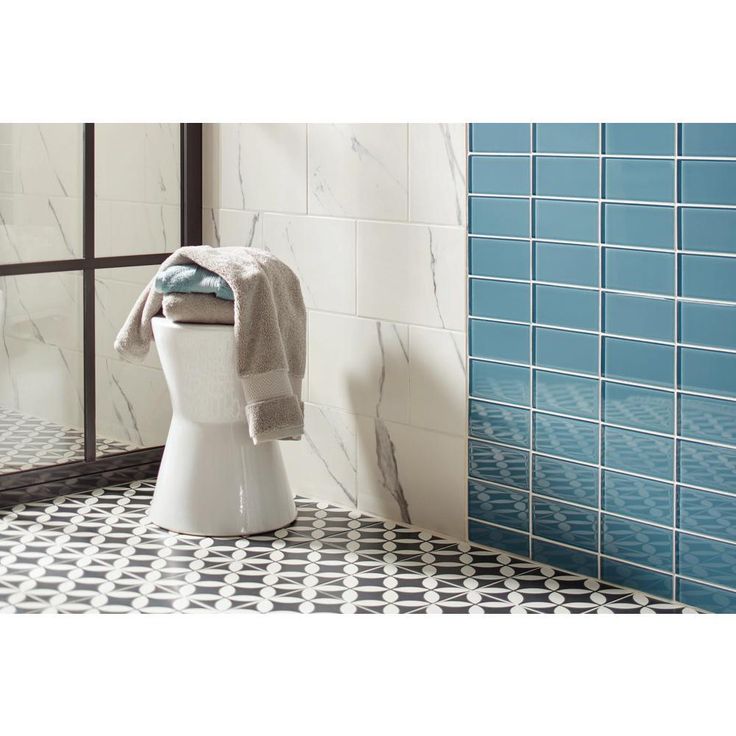 Jeffrey Court Caribbean Water Blue 3 in. x 6 in. Glossy Glass Wall Tile (1 sq. ft. / pack)