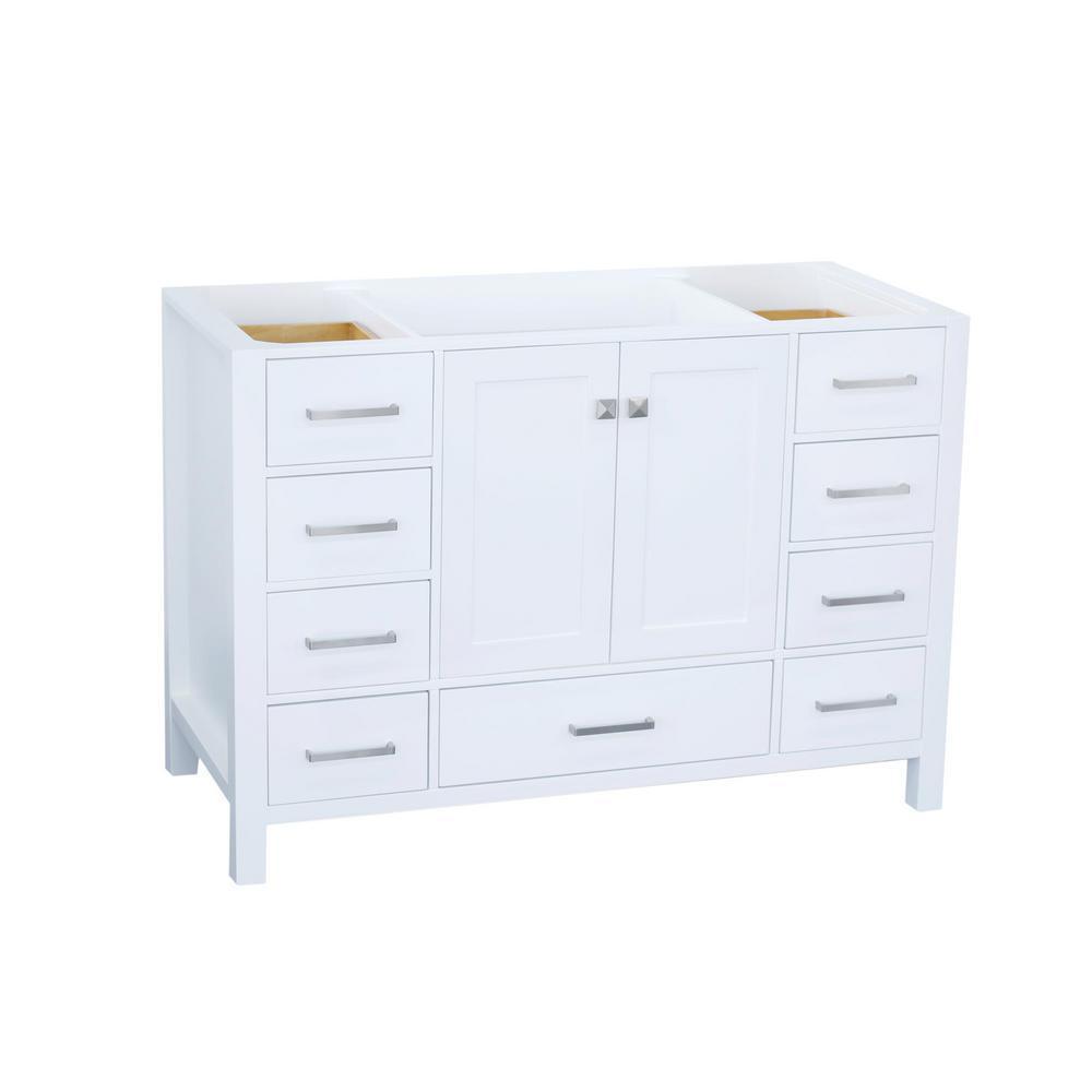 Cambridge 42 in. W Vanity Cabinet Only in White - Super Arbor