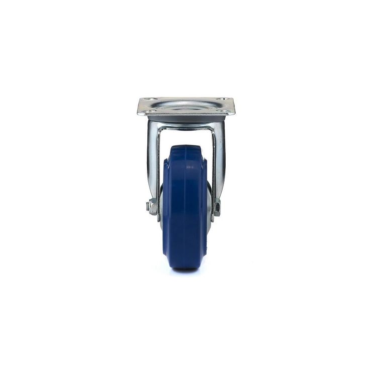 4 in. Heavy-Duty Blue Elastic Rubber Swivel Caster