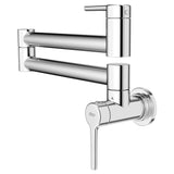 American Standard Studio S Wall-Mount Pot Filler Kitchen Faucet, Polished Chrome, 1-Handle, 4.0 GPM, 22-in Reach