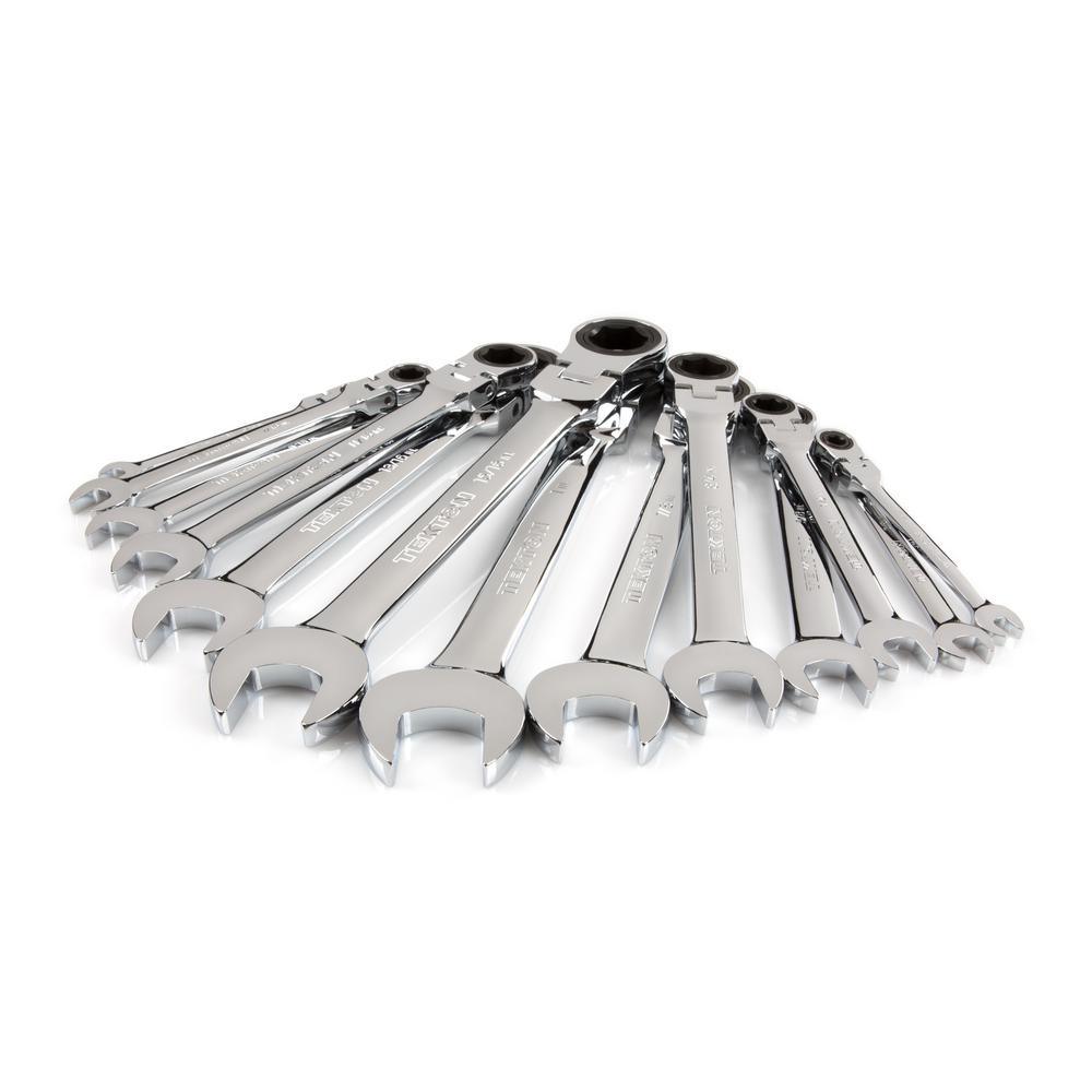 1/4-1 in. Flex-Head Ratcheting Combination Wrench Set (13-Piece) - Super Arbor