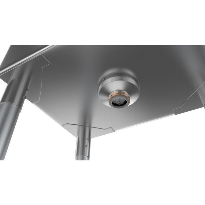 Freestanding Stainless Steel 31 in. 2-Hole Single Bowl Commercial Kitchen Sink Left Drainboard